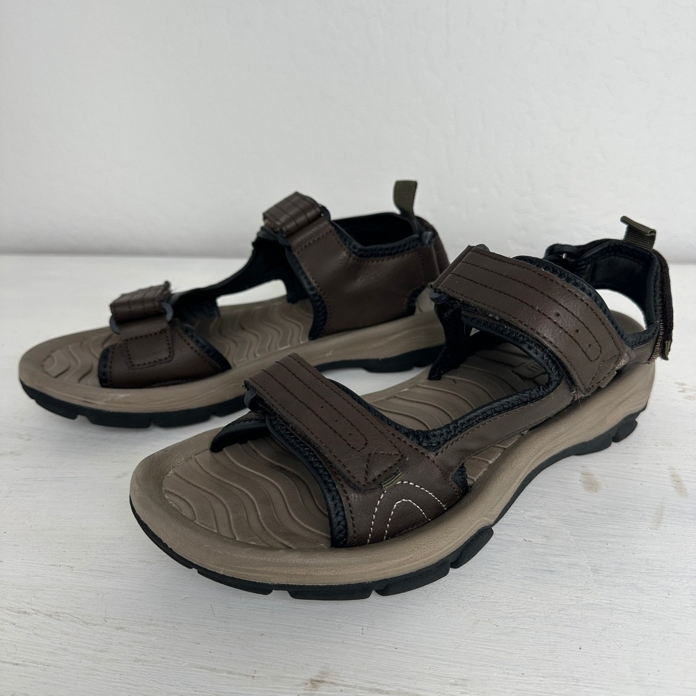 Khombu Sandals Mens 8 Windsor Brown Adjustable Straps